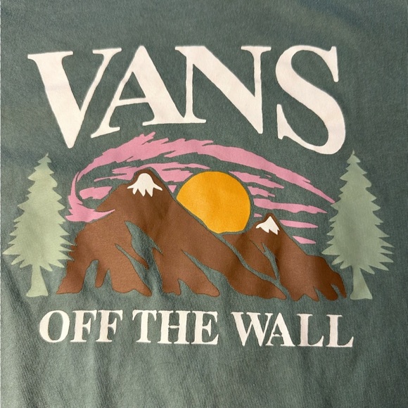 🎆VANS HEARTLANDER BFF LONG SLEEVE T-SHIRT GREEN XS Xtra small graphic cotton - Picture 8 of 10